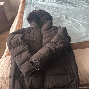 Calvin Klein Collection Black Hooded Puffer Coat